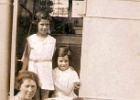 Marion Wilson; Jaqueline; Lilias Margaret & John Stuart in a converted caravan at Angmering